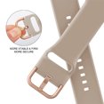 thumbnail image 4 of BANDOVA Silicone Sport Band Compatible with Apple Watch 38/40/41/42mm(Series 11 10), Waterproof Strap with Classic Buckle for Women Men, MilkTea, 4 of 7