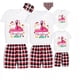 thumbnail image 2 of Pijamas familiares a juego de Navidad, conjuntos de Pijamas cortos, flamenco, Papá Noel, gris, en julio, 2 of 3