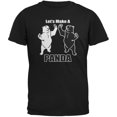 thumbnail image 1 of Let's Make a Panda Funny Black Adult T-Shirt, 1 of 1