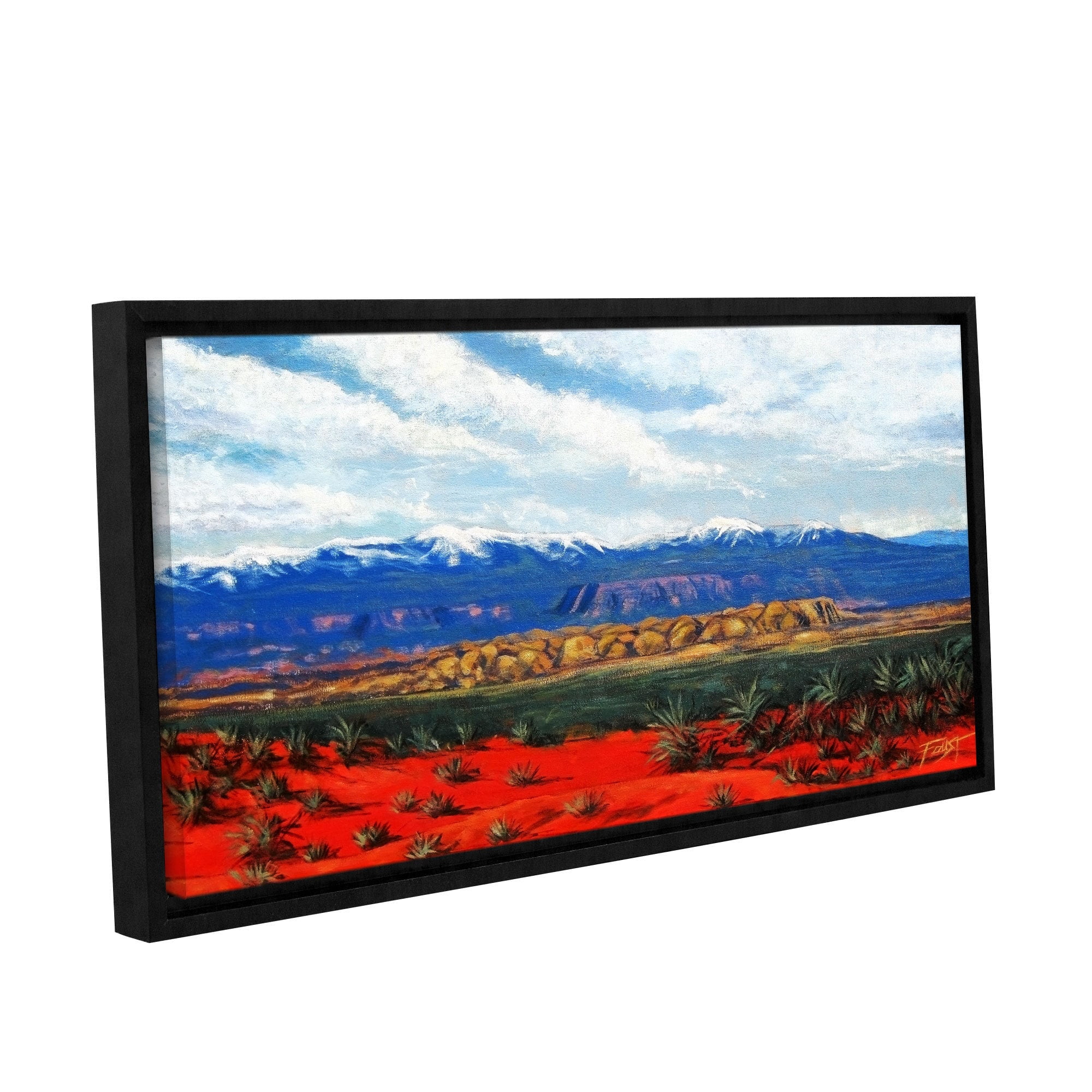 ArtWall Gene Foust "Mountain Side Living" Gallery-Wrapped Floater-Framed Canvas