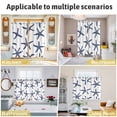 thumbnail image 6 of Navy Blue Starfish Coastal Kitchen Curtains 84 Inch Length, Nautical Summer Beach Ocean Grommet Top Bedroom Living Room Curtains, Light Filtering Cafe Curtain Drapes 2 Panels Set 84''x84'', 6 of 9