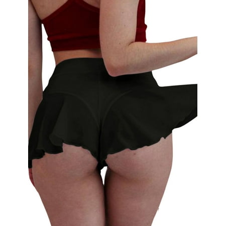 

DYMADE Womens Sexy High Waist Underwear Panties Sheer Lace Briefs Ruffle Shorts