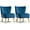 Blue, variant on Gymax 2PCS Accent Chair Leisure Chair Single Sofa Armless w/ Wood Legs Green