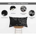thumbnail image 4 of Vargottam Lumbar Pillow Cover - Decorative Pillow Covers24x14 Inches,PrintedWhite & BlackThemePillowcase, DecorativeLumbarCushionCovers, 4 of 4