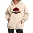 thumbnail image 2 of Sudadera con capucha informal de moda para mujer con estampado de dinosaurios de JURASSIC PARK, sudadera cálida de lana para mujer, sudadera con capucha transpirable para niña AAA, 2 of 5