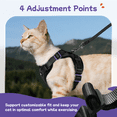 thumbnail image 3 of Pigo Cat Harness and Leash for Walking, Escape Proof Soft Adjustable Vest Harnesses for Cats, Easy Control Breathable Reflective Strips Jacket, Black, 3 of 10