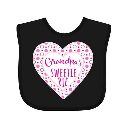 

Inktastic Grandpa s Sweetie Pie with Pink Hearts Gift Baby Boy or Baby Girl Bib