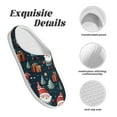 thumbnail image 5 of Xecao Cute Santa Claus Gift Print Cotton Slippers Fuzzy Warm Cozy Slippers Non Slip House Slippers For Indoor Outdoor Cotton Slippers House Slippers-46/47, 5 of 7