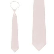 Solid Light Pink Zipper Tie Mens Pre-Tied Necktie…