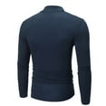 thumbnail image 6 of Baqcunre Men's Warm Low Collar Thermal Underwear Basic Plain T Shirt Blouse Pullover Top Mens Long Sleeve Tee Shirts Mens Shirts Thermal Shirts for Men Men's T-Shirts,Navy,Size S-XXL, 6 of 6