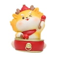 thumbnail image 5 of TISHITA Auspicious Dragon Statue Decor Adorable Lunar New Year Dragon Figurine Cute Desktop Ornament for Living Room Fireplace Mantel D, 5 of 8