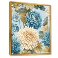 thumbnail image 2 of Designart "Ivory And Azure Chrysanthemum Orchestra I" Chrysanthemums Floater Framed Canvas Prints, 2 of 5