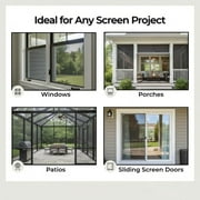 65% Solar Insect Screen Mesh Kit - (60 in x 100 ft) - Solar Screen Roll for Window, Patio, More