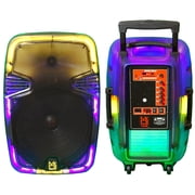 MR DJ PL15FLAME 15 Portable Translucent Bluetooth Speaker + Speaker Stand