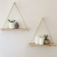 thumbnail image 3 of Scandinavian ins twine wooden shelf hanging wall hanging wall decoration single log color small, 3 of 6