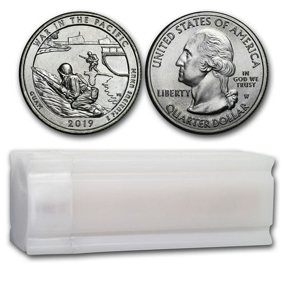2019-W ATB Quarter War in the Pacific 40-Coin Roll BU