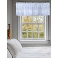 thumbnail image 5 of Curtain Valance for Windows,Blue Gingham Check Kitchen Valances Rod Pocket Short Curtains,Farm Buffalo Plaid Window Treatment Panel for Bedroom Bathroom 54"x18", 5 of 7