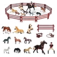 thumbnail image 1 of Modelo de figura de caballo de simulación, caballo de simulación y jinete, juguete de aprendizaje emulacional, figuras de animales, diseño de clase mundial, 1 of 8