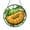 Acrylic 3.5 Inch, variant on Melon Stained Glass Style Suncatcher Window Hanging Decor, Fresh Melon Fruit Decorative Glass Panel Art for Kitchen Window Decoration, Fruit Ornament for Home Window Decor