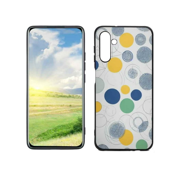 Compatible with Samsung Galaxy A13 5G Phone Case, Geometric-Circles-147 Case Men Women, Flexible Silicone Shockproof Case for Samsung Galaxy A13 5G