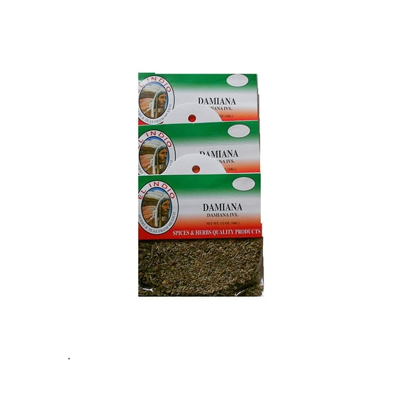 El Indio Tea/ Hierba Hojas De Damiana -Dried Natural Herbs Net Wt. 1/2 oz. (14 g) (3 Pack)