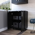 thumbnail image 3 of Double Door Storage Cabinet In Black, 2 Interior Shelves, 16.35 In. Depth, 28.38 Width, Height, 57.73 Lb Black With And Two Wide, Deep, Tall, 3 of 4