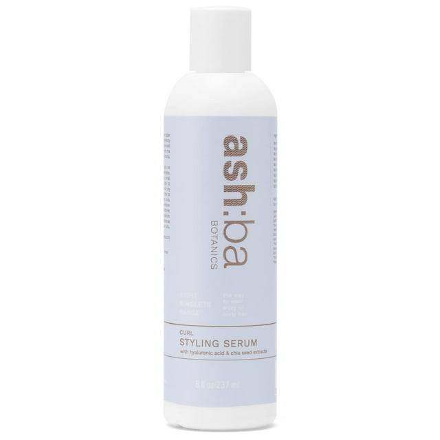 Ashba Botanics Curl Styling Serum Gel With Hyaluronic Acid | Provides Intense Hydration, Frizz Control, Bouncy Shiny Hair | Lightweight, Non Sticky Hair Gel for Curly Hair, For Men Women - 237ml