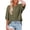 Army Green, variant on Women's Round Neck Top Short Sleeve Solid Color Summer Blouse Casual Comfortable Basic Tee for Easy Weekend Style