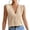 Beige, variant on Womens Tank Tops Sleeveless Layers V Neck Shirts Casual Summer Vest Chiffon Blouses Clothes