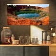 thumbnail image 1 of Bauxite Mine with Lake - Landscape Photo Canvas Art Print, 1 of 3