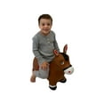 thumbnail image 3 of BounceZiez Inflatable Brown Horse Animal Hopper Giftable Toy for Children Ages 3+ by Waloo  Products, 3 of 8