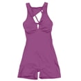 thumbnail image 5 of DHFJKG Workout Romper For Women Backless Sleeveless V Neck Sexy Yoga One Piece Short Jumpsuit Summer Gym Athletic Outfit Trendy Onesie, 5 of 7