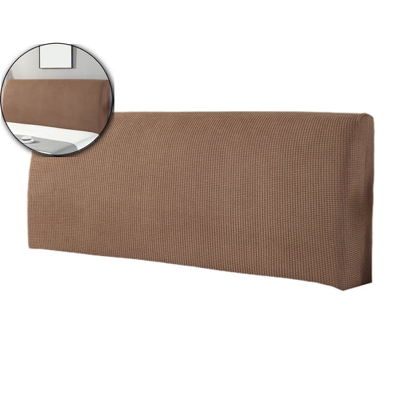 Fully Enclosed Elastic Headboard Cover – Dust-Proof, Machine-Washable Slipcover for Upholstered Bed Frames – Stretchable Polyester Protector with Zipper Closure