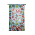 thumbnail image 3 of Naiovety Bonita cortina transparente con estampado navideño para un dormitorio elegante, fácil cuidado, cortinas de fácil instalación Kits de decoración para fiestas verde 132*241, 3 of 6