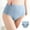 Blue, variant on BLTIBY Women's Period Briefs Solid Color High Waisted Plus Size Menstrual Leakproof Comfortable Panties Bottom Underpants for Teen Girl White M