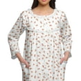 thumbnail image 5 of Moomaya Nightwear For Women Printed 3/4th Sleeve Cotton Knee Length Sleepwear, 5 of 6