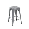 Howard 24inch Stackable Metal Bar Stool, Set of 4, Include 4 Stools