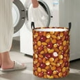thumbnail image 4 of Lsque Almond Nuts pattern Laundry Hamper Basket, Tall Woven Rope Hamper Basket for Clothes, Lightweight Storage Basket, Collapsible Waterproof-Small, 4 of 8