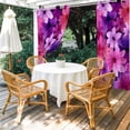 thumbnail image 4 of Outdoor Curtains for Patio Waterproof, Watercolor Flowers Outdoor Privacy Panels Grommet, Spring Floral Country Pink Purple Blackout Outside Curtains for Porch/Cabana/Pergola/Gazebo 54"x108", 1 Panel, 4 of 8
