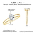 thumbnail image 5 of Rosec Jewels Certified Lab Grown Diamond Solitaire Engagement Ring - EF-VS Quality, 18K Yellow Gold, US 7.50, 5 of 8