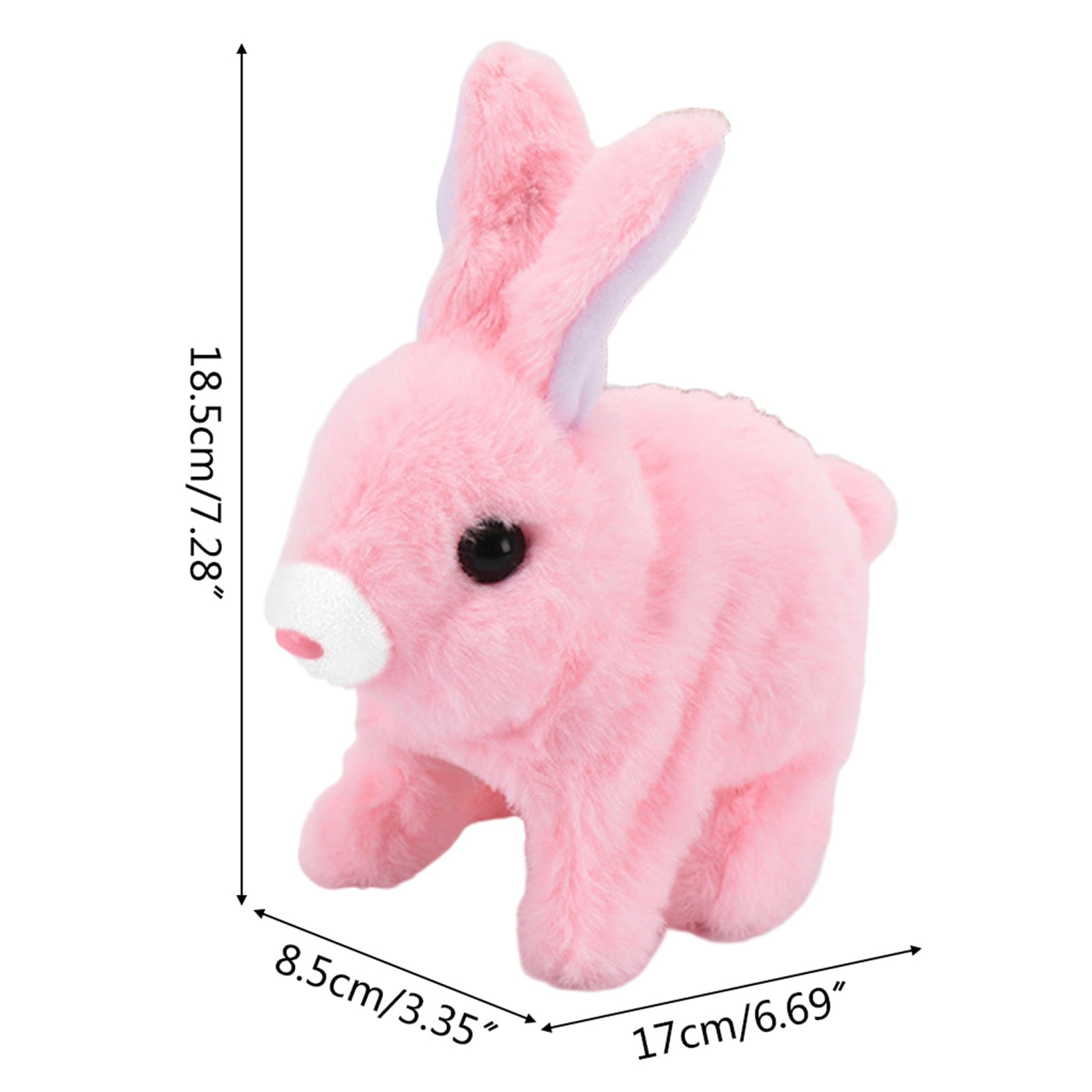 Battery Operated Jumping Bunny Mechanical Toy Luminous Flashing Toy Rabbit  Puzzle Toy for Kids Early Education Toy Blue 