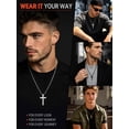 thumbnail image 3 of FaithHeart Cross Necklace for Men Waterproof 14K Gold Plated Stainless Steel Box Chain Cross Pendant Necklaces Christian Religious Jewelry Gifts for Son Friends Birthday 16", 3 of 7