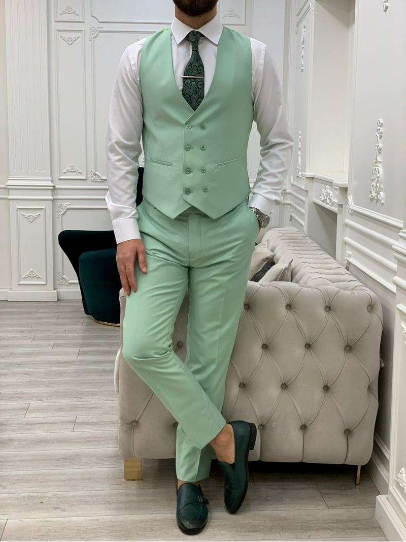 light green dress for men Luxury African Men Kaftan | Custom Sizing | Senator Wear main image 0