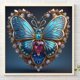 thumbnail image 2 of 5D DIY taladro redondo completo parcial AB diamante pintura mariposa azul amor 45x45cm JShteea El nuevo, 2 of 9