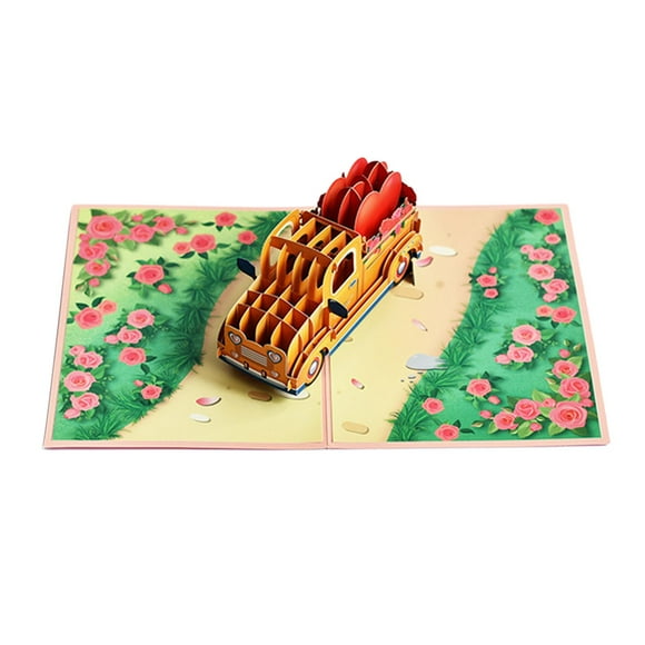 yuksok 3D Greeting Card Handmade Valentines Day Cards for Wedding Party Fathers Day