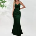 thumbnail image 2 of Robe d'Été Ample pour Femmes Mode Féminine Sans Manches Col en V Couleur Unie Robe à Bretelles Aguichant Robe d'Été pour Femmes, 2 of 6