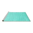 thumbnail image 2 of Ahgly Company Machine Washable Indoor Rectangle Solid Turquoise Blue Modern Area Rugs, 2' x 4', 2 of 4