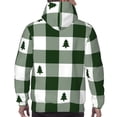 thumbnail image 7 of Pofeuu Green White Lumberjack Plaid Print Mens Casual Hooded Collar Drawstring Hoodies Pullover Sweatshirts Casual Long Sleeve Shirts-4X-Large, 7 of 7