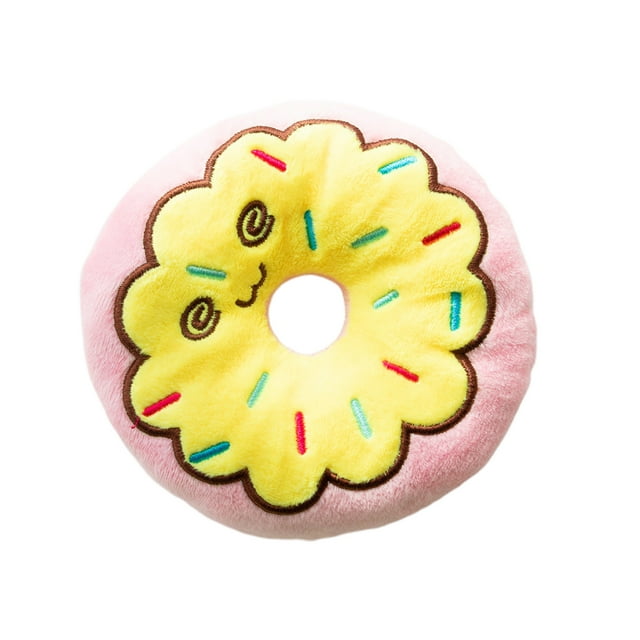 UDIYO Stuffed Dog Toy Donut Shape Relieve Boredom Playing Toy Pet Toys