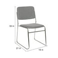 thumbnail image 3 of Hampden Furnishings Sandra Collection Padded Stack Chair, Grey, Pack of 2, 3 of 4